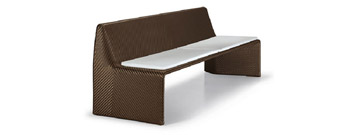 Stream Long Bench With Backrest by Stream