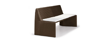 Stream Short Bench with Backrest by Stream